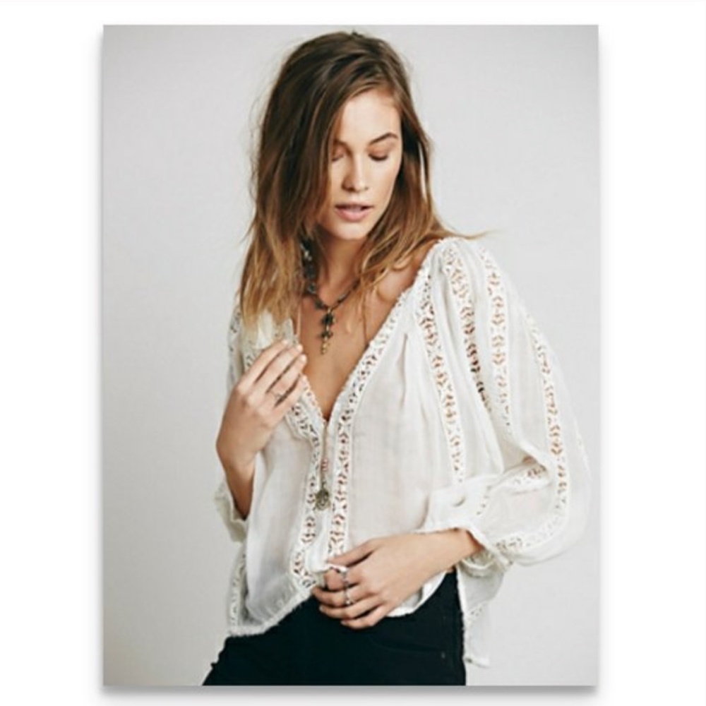 FREE PEOPLE FP One Flower Chain Top M